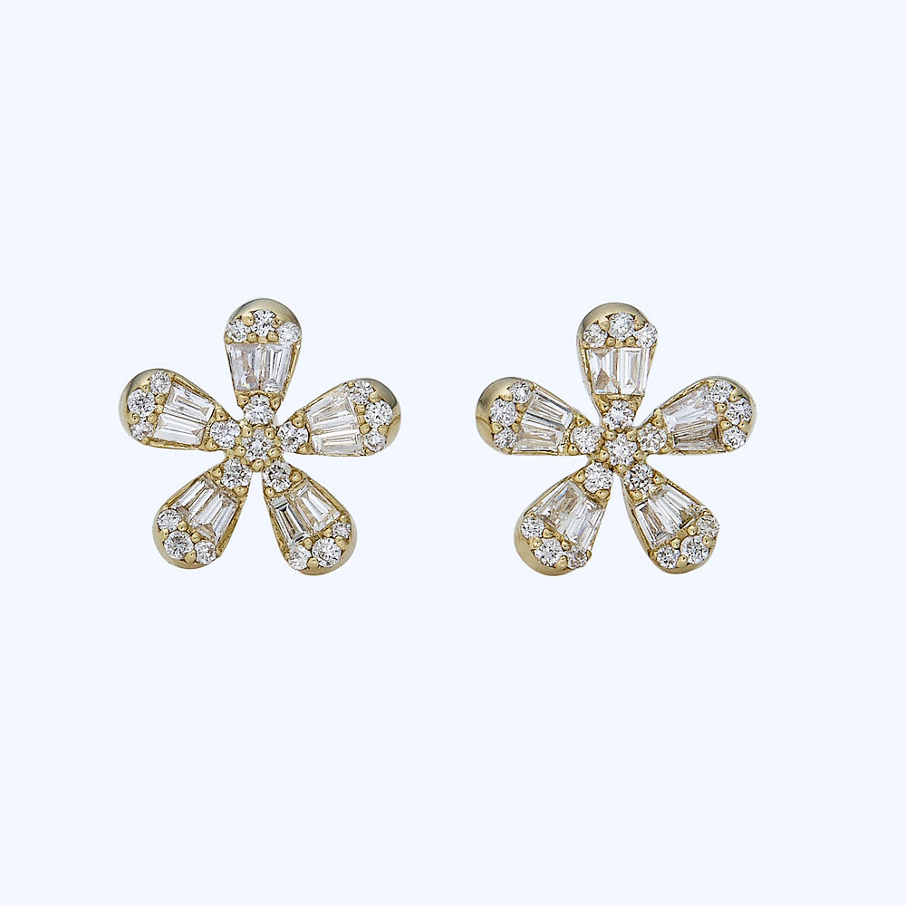 Flower Diamond Studs