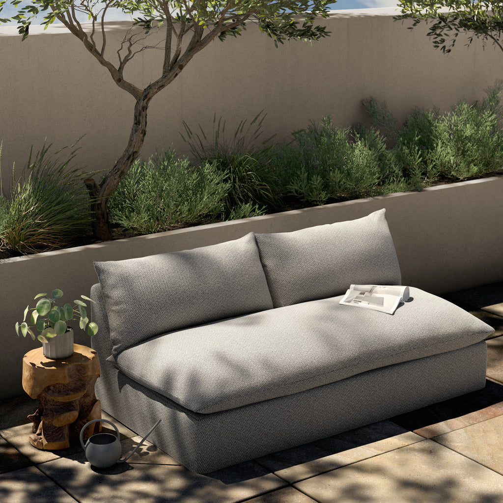 Grant Outdoor Armless Sofa Ash