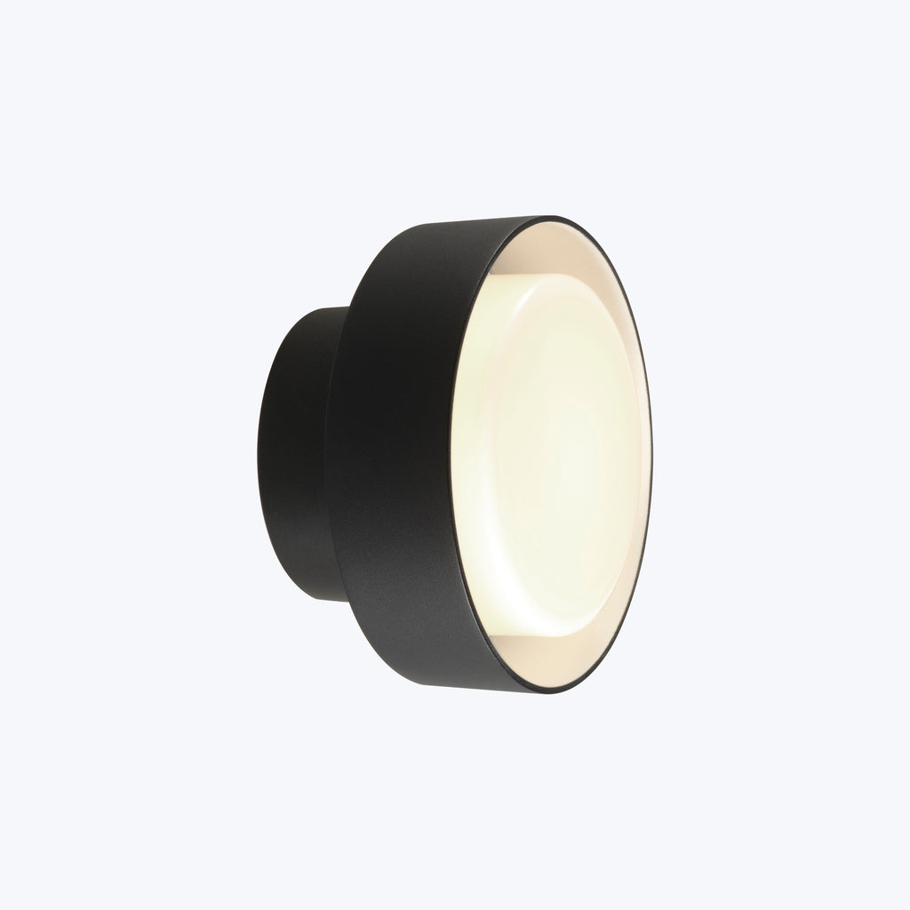 Plaff-on! Outdoor Wall Sconce Black / Flush