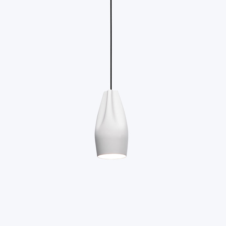 Pleat Box Pendant White / 13''