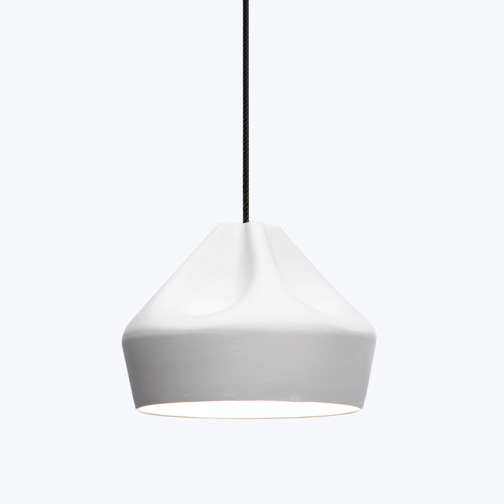 Pleat Box Pendant White / 24''