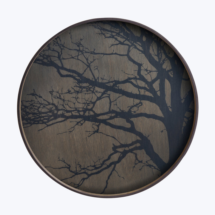 Tree Tray Black / Round