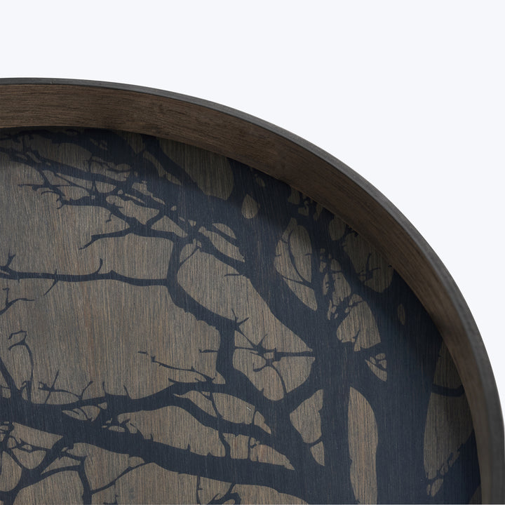 Tree Tray Black / Round