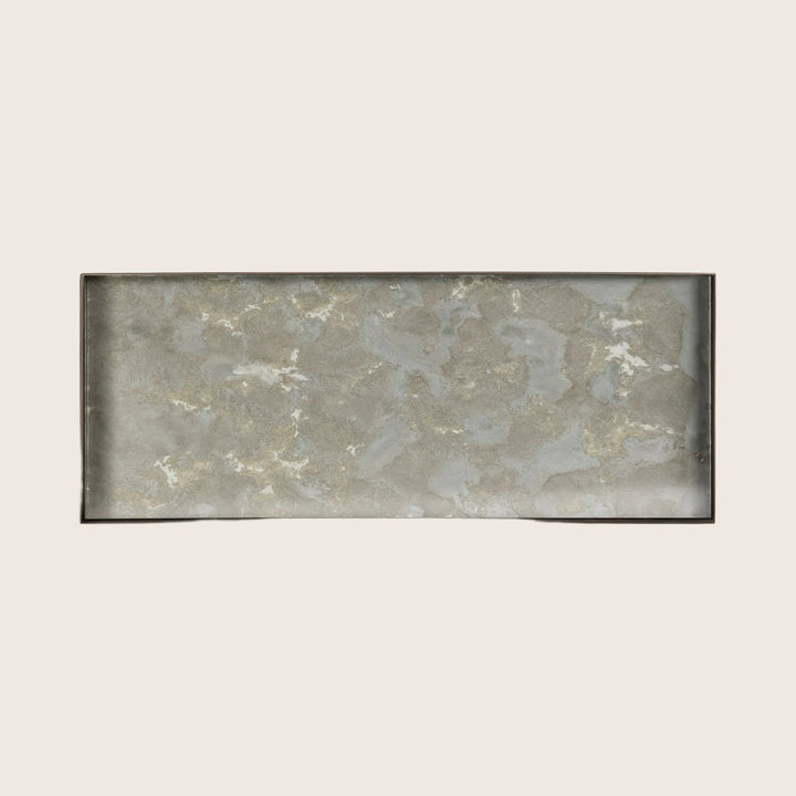 Aged Valet Tray Fossil / 18" x 7"
