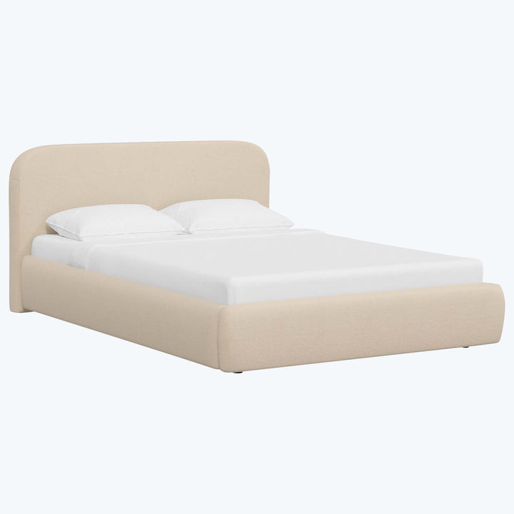 Emme Platform Bed Pearl Velvet / Cal King