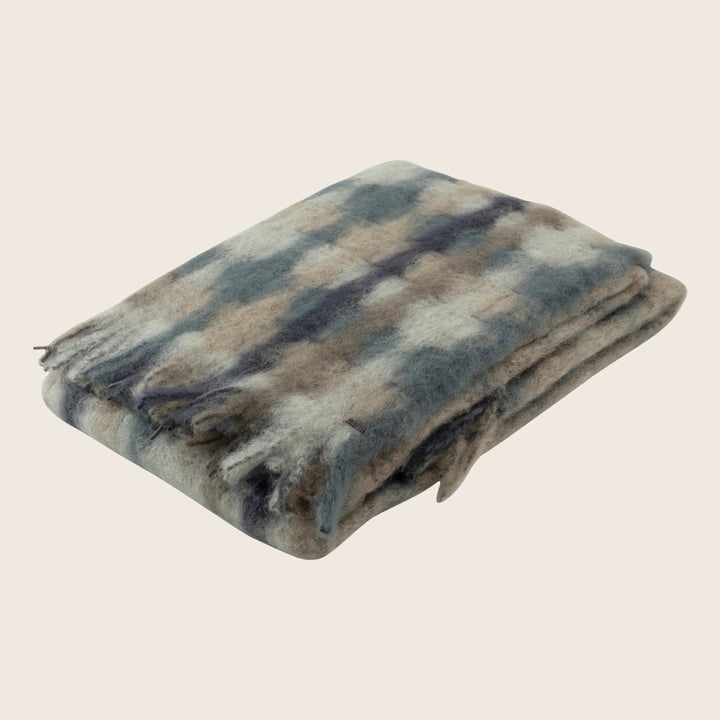 Mohair Plaid Throw