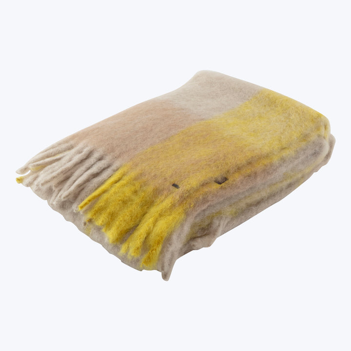 Mohair Buffalo Check Throw