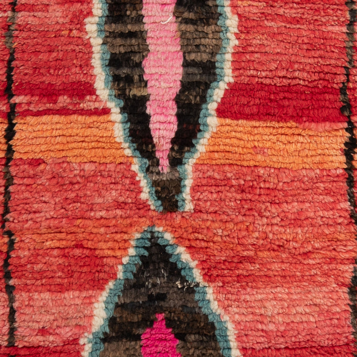 Multicolored Moroccan Berbere Wool Rug  - 2'4" x 10'