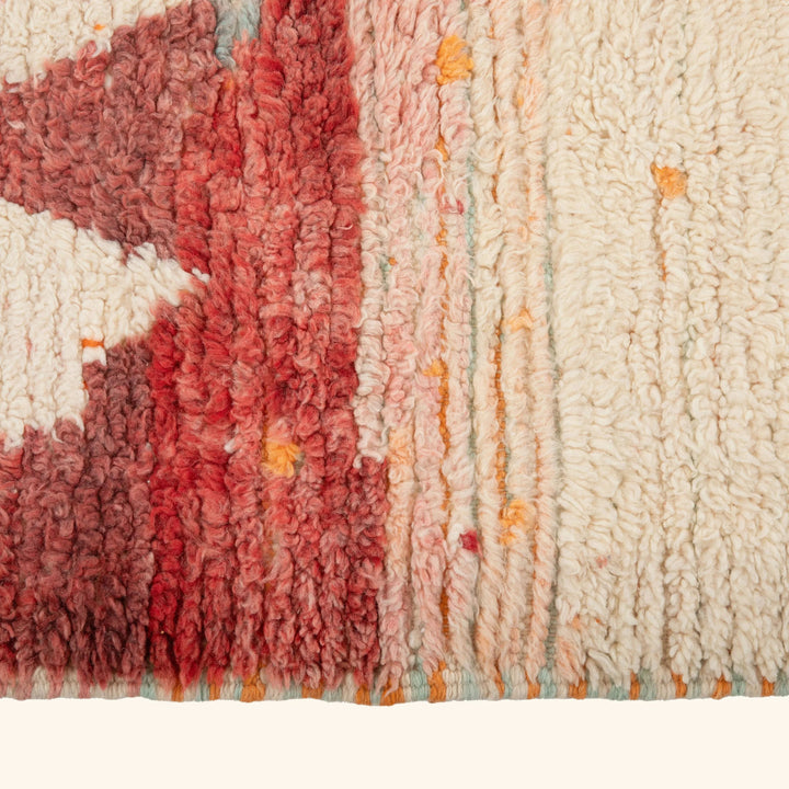Multicolored Moroccan Berbere Wool Rug  - 6'9" x 9'8"