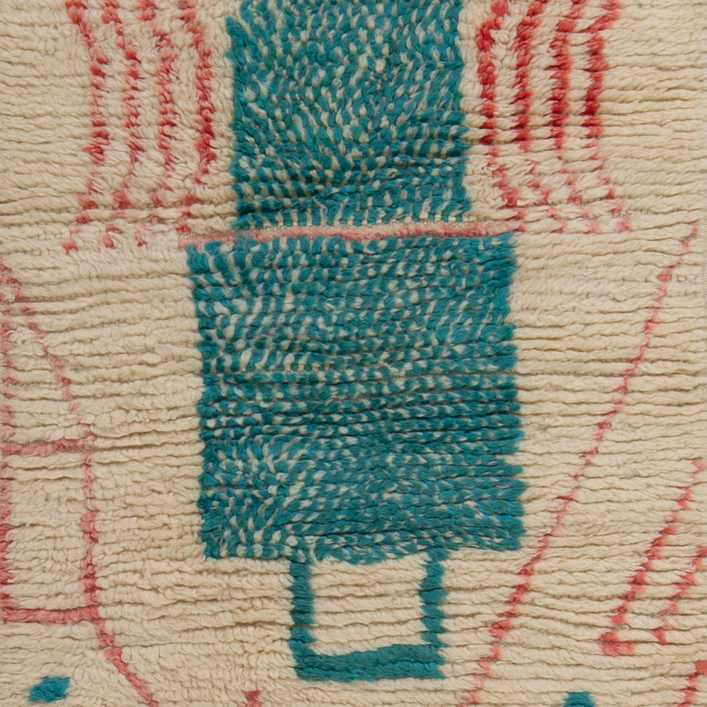 Multicolored Moroccan Berbere Wool Rug  - 2'4" x 9'4"