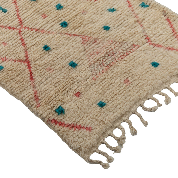 Multicolored Moroccan Berbere Wool Rug  - 2'4" x 9'4"