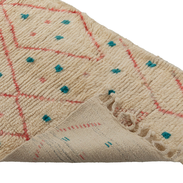 Multicolored Moroccan Berbere Wool Rug  - 2'4" x 9'4"