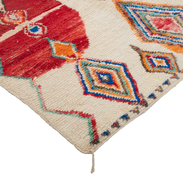 Multicolored Moroccan Berbere Wool Rug  - 6'1" x 9'10"