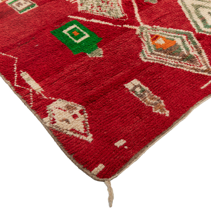 Multicolored Moroccan Berbere Wool Rug  - 5'5" x 8'6"