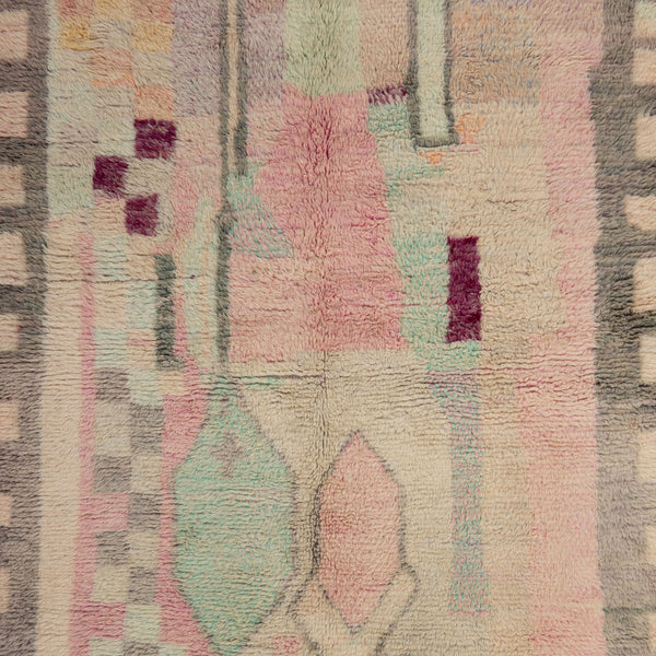 Multicolored Moroccan Berbere Wool Rug  - 5'3" x 6'9"