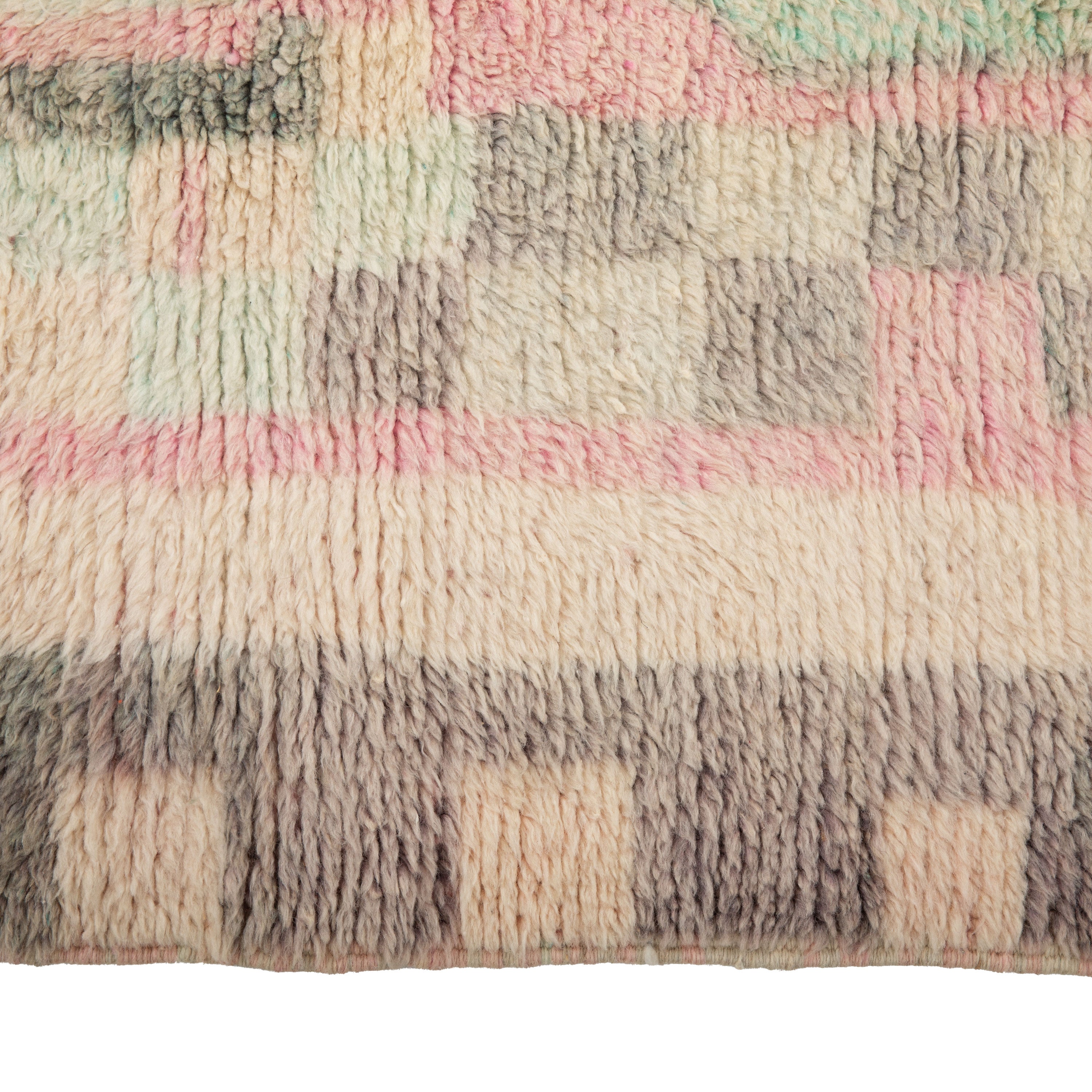 Multicolored Moroccan Berbere Wool Rug  - 5'3" x 6'9"