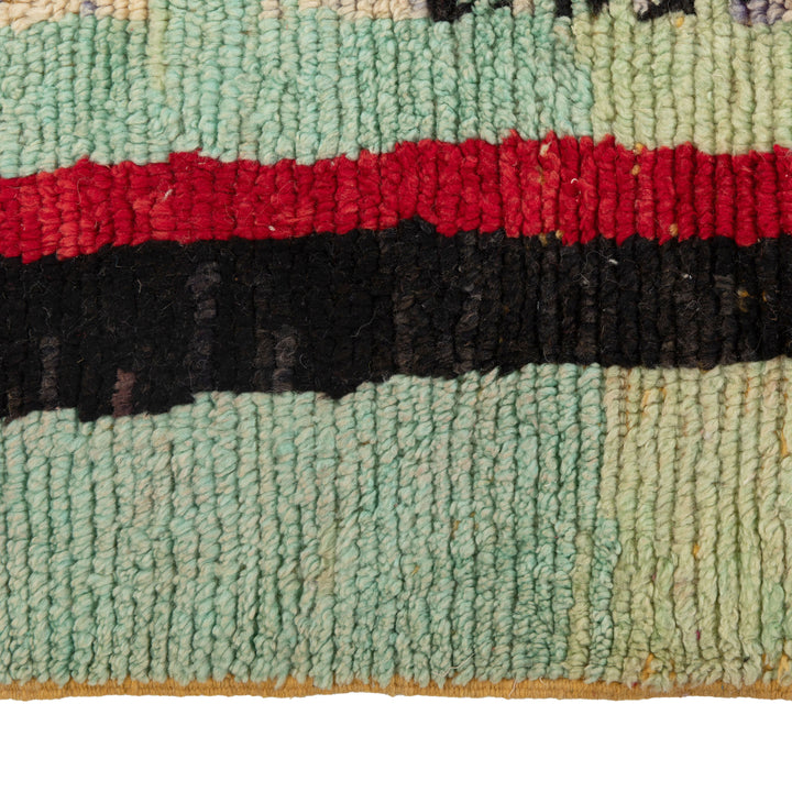 Multicolored Moroccan Berbere Wool Rug  - 4'9" x 6'3"