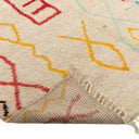 Multicolored Moroccan Berbere Wool Rug  - 5'7" x 8'6"