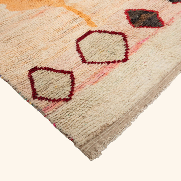 Multicolored Moroccan Berbere Wool Rug  - 5'7" x 9'6"