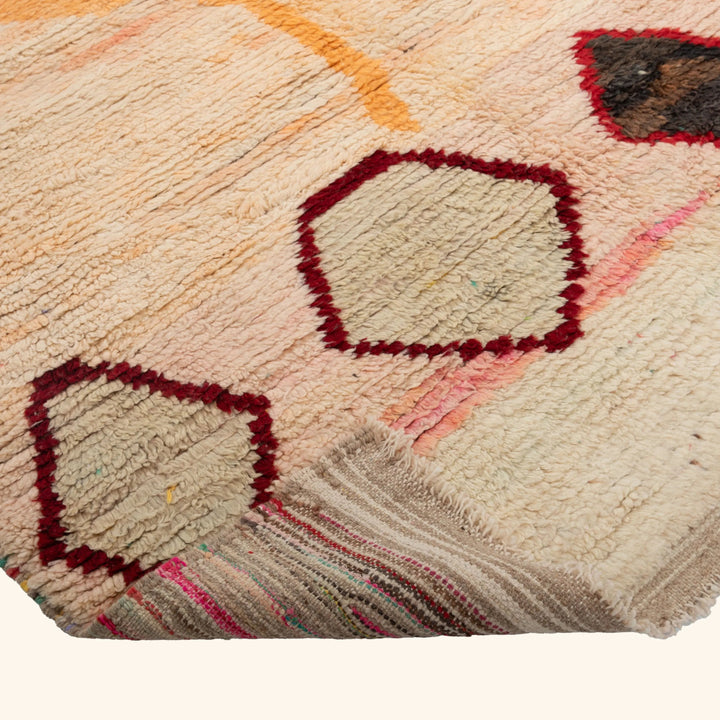 Multicolored Moroccan Berbere Wool Rug  - 5'7" x 9'6"