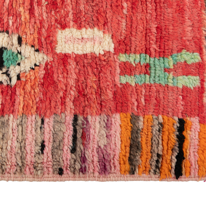 Multicolored Moroccan Berbere Wool Rug  - 5'5" x 8'6"