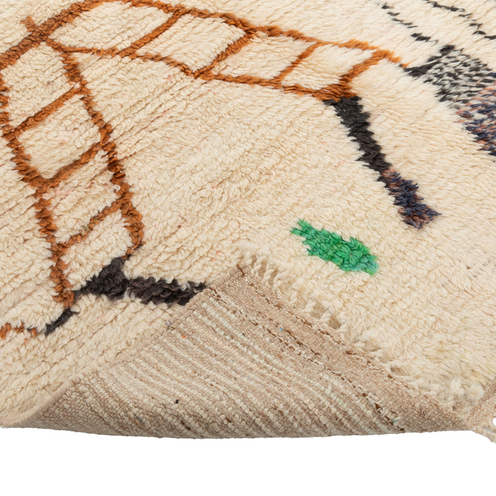 Multicolored Moroccan Berbere Wool Rug  - 5'3" x 9'