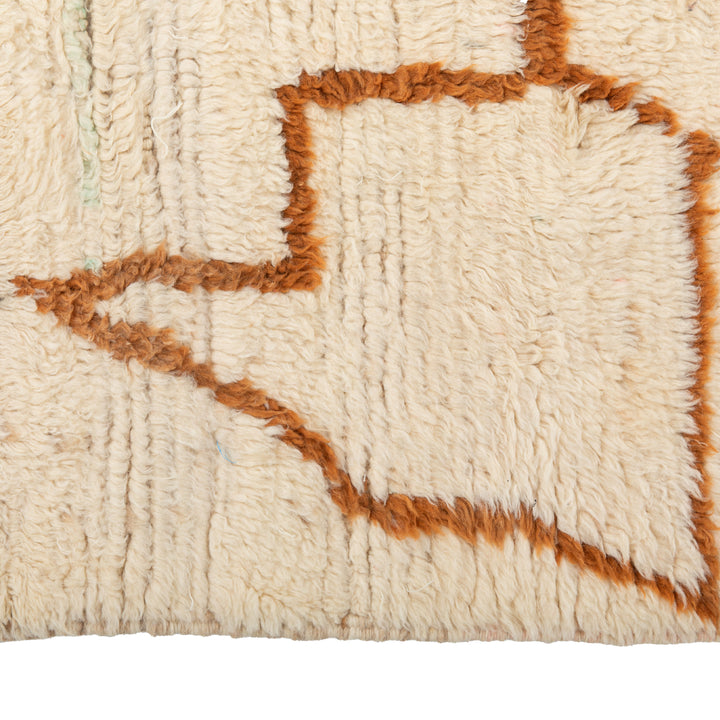 Multicolored Moroccan Berbere Wool Rug  - 5'3" x 9'