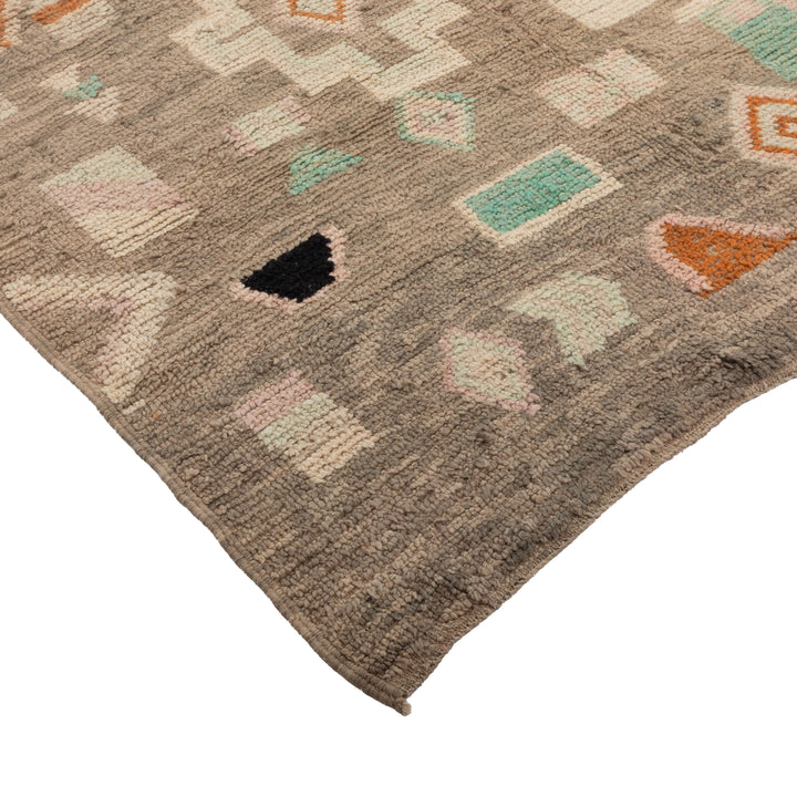 Multicolored Moroccan Berbere Wool Rug  - 4'11" x 7'10"