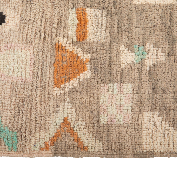 Multicolored Moroccan Berbere Wool Rug  - 4'11" x 7'10"