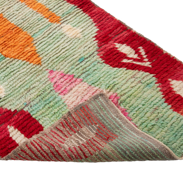 Multicolored Moroccan Berbere Wool Rug  - 2'4" x 10'