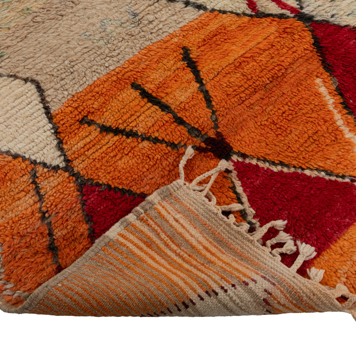 Multicolored Moroccan Berbere Wool Rug  - 6'3" x 9'2"