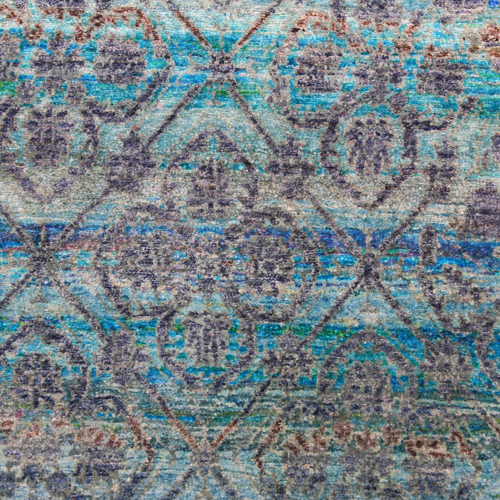 BLUE ALCHEMY TRANSITIONAL SILK RUG - 8' x 9'