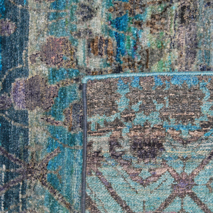 BLUE ALCHEMY TRANSITIONAL SILK RUG - 8' x 9'