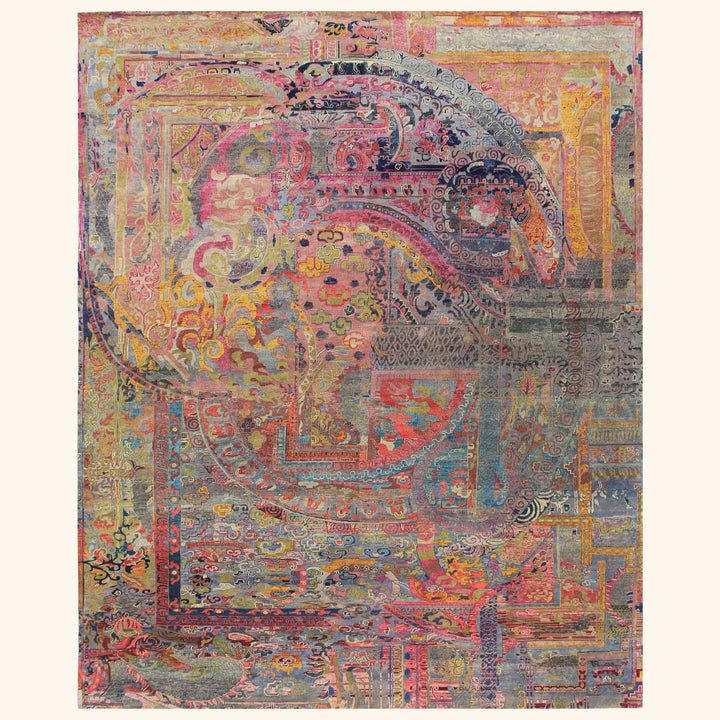 MULTI ALCHEMY TRANSITIONAL SILK & WOOL  RUG - 12' x 14'