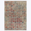 Red Transitional Wool Lurex Blend Rug - 9'2" x 12'6"