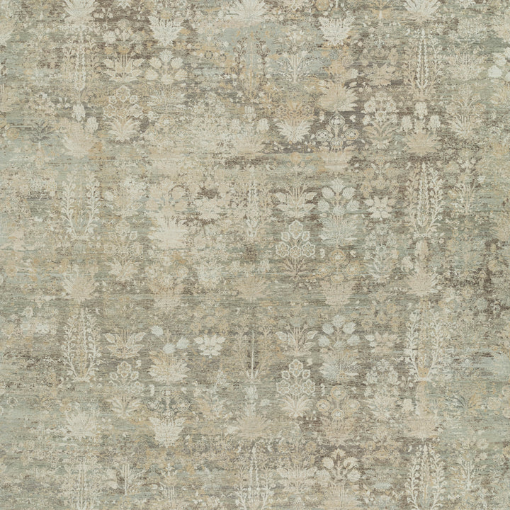 BROWN TRANSITIONAL WOOL & LUREX - 9'0" x 11'11"