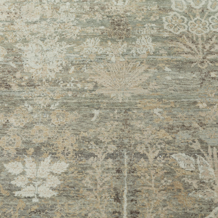 BROWN TRANSITIONAL WOOL & LUREX - 9'0" x 11'11"