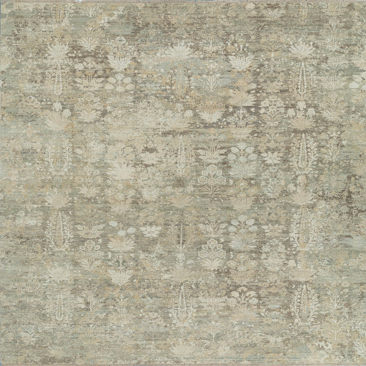 BROWN TRANSITIONAL WOOL & LUREX - 9'0" x 11'11"