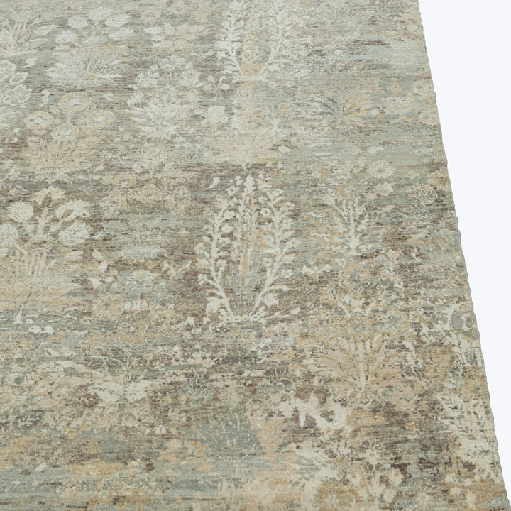 BROWN TRANSITIONAL WOOL & LUREX - 9'0" x 11'11"