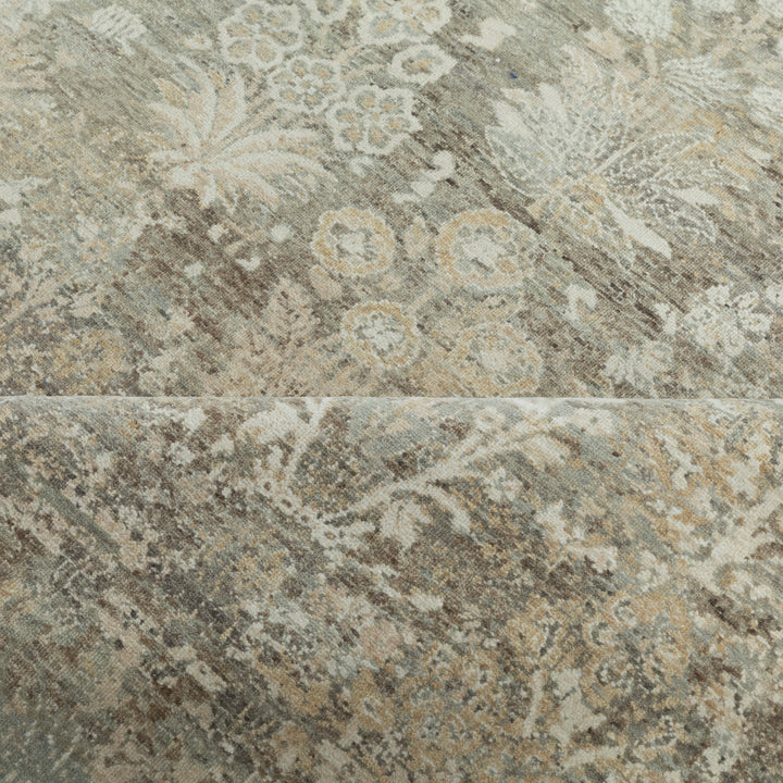 BROWN TRANSITIONAL WOOL & LUREX - 9'0" x 11'11"