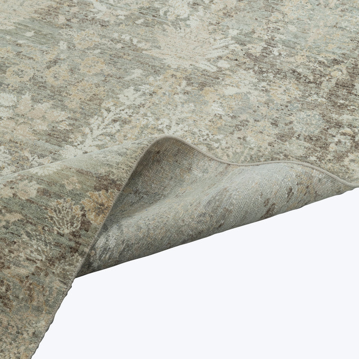 BROWN TRANSITIONAL WOOL & LUREX - 9'0" x 11'11"