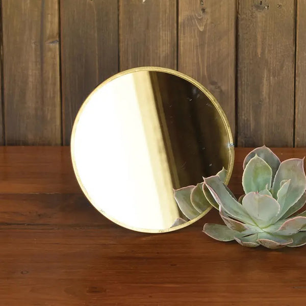 Monroe Easel Mirror, Brass Large