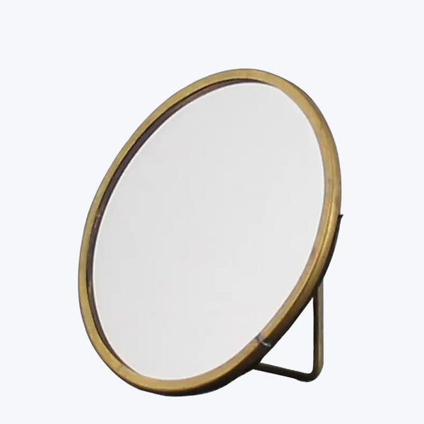 Monroe Easel Mirror, Brass Small