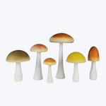 Assorted Colorful Mushrooms, Wood