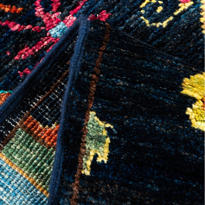 BLUE TRADITIONAL WOOL RUNNER - 2' 7" x 9' 4"