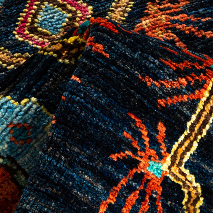 BLUE TRADITIONAL WOOL RUNNER - 2' 7" x 9' 4"