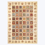 IVORY TRADITIONAL WOOL RUG - 7'  x 9' 8"