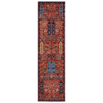Red Traditional Wool Runner - 2' 7" x 9' 9"