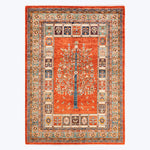 RED TRADITIONAL WOOL RUG - 5' 8" x 7' 10"