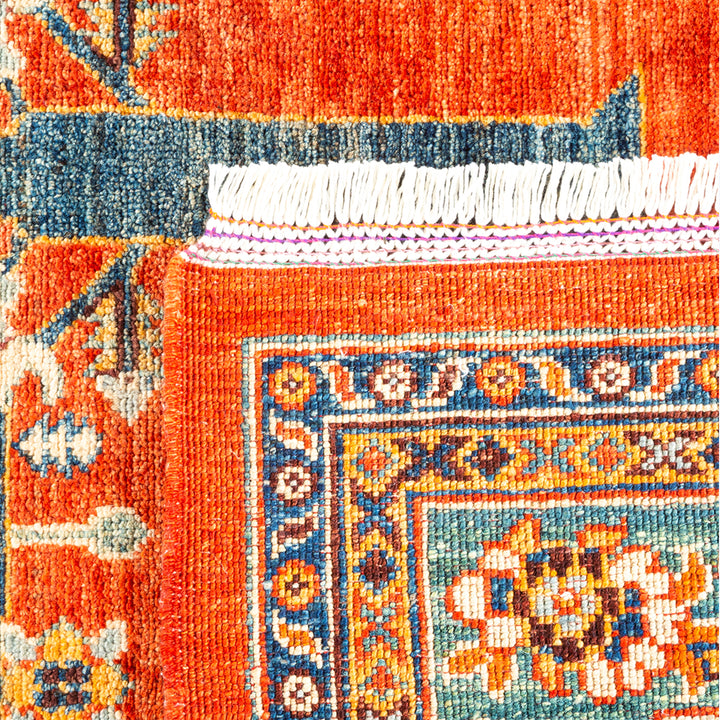 RED TRADITIONAL WOOL RUG - 5' 8" x 7' 10"